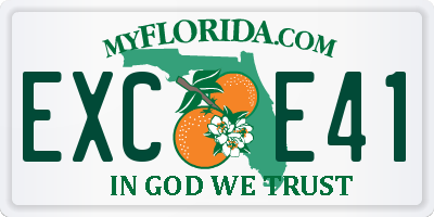 FL license plate EXCE41