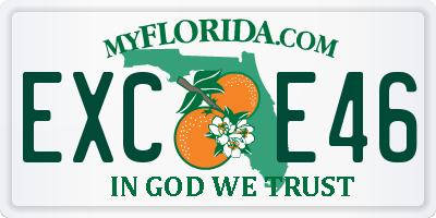 FL license plate EXCE46