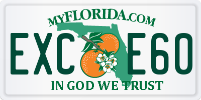 FL license plate EXCE60