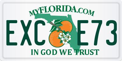 FL license plate EXCE73