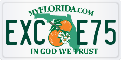 FL license plate EXCE75