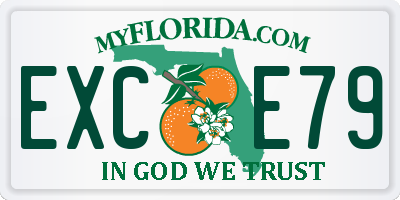 FL license plate EXCE79