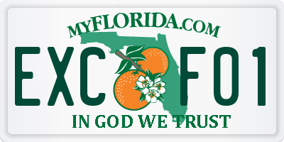 FL license plate EXCF01