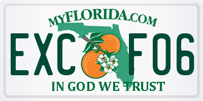 FL license plate EXCF06