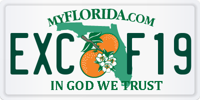 FL license plate EXCF19
