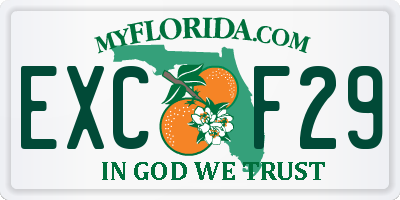 FL license plate EXCF29