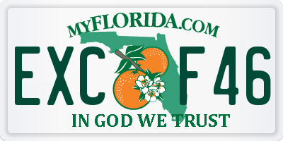 FL license plate EXCF46