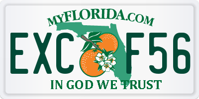 FL license plate EXCF56
