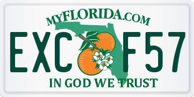 FL license plate EXCF57