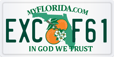 FL license plate EXCF61