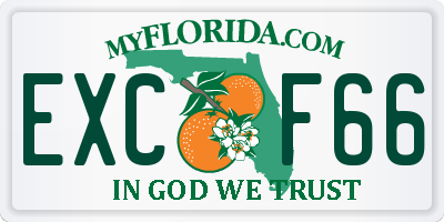 FL license plate EXCF66