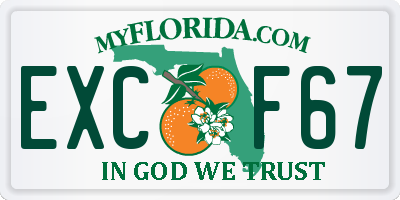 FL license plate EXCF67