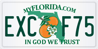 FL license plate EXCF75
