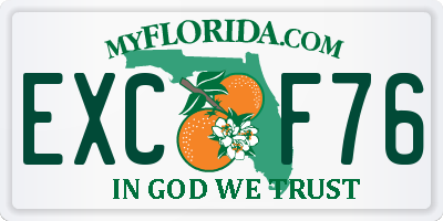 FL license plate EXCF76