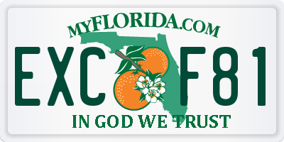 FL license plate EXCF81