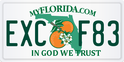 FL license plate EXCF83
