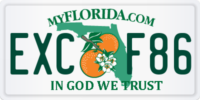 FL license plate EXCF86