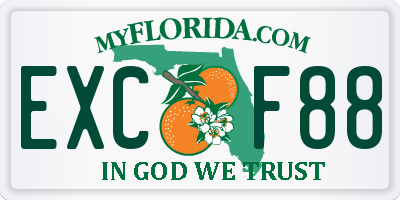 FL license plate EXCF88