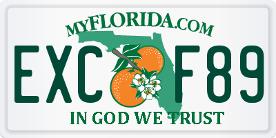 FL license plate EXCF89