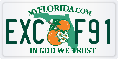 FL license plate EXCF91