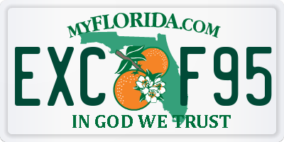 FL license plate EXCF95