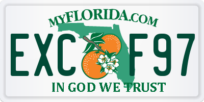 FL license plate EXCF97