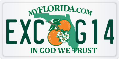 FL license plate EXCG14