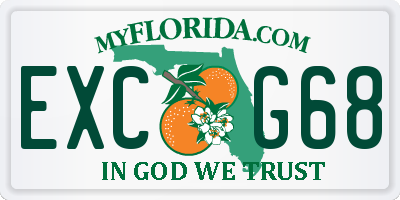 FL license plate EXCG68