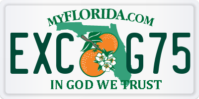 FL license plate EXCG75