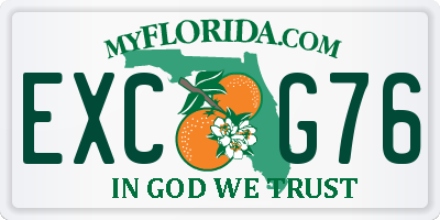 FL license plate EXCG76