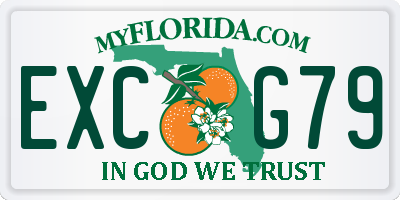 FL license plate EXCG79
