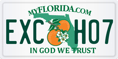 FL license plate EXCH07
