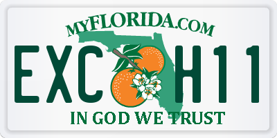 FL license plate EXCH11