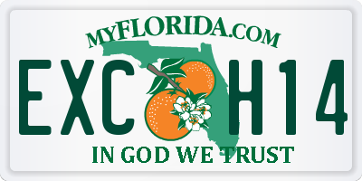 FL license plate EXCH14