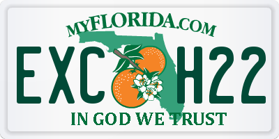 FL license plate EXCH22