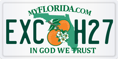 FL license plate EXCH27
