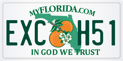 FL license plate EXCH51