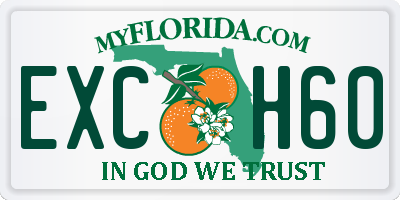 FL license plate EXCH60
