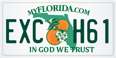 FL license plate EXCH61