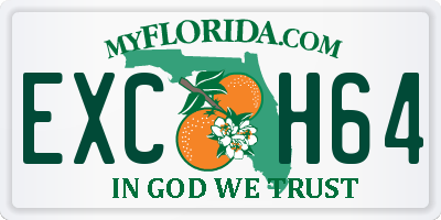 FL license plate EXCH64