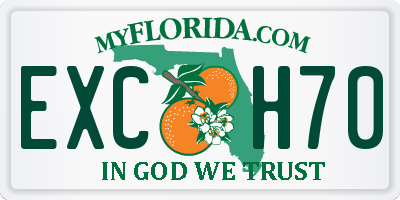 FL license plate EXCH70