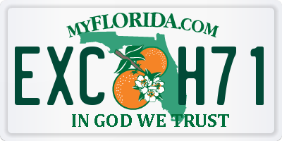 FL license plate EXCH71