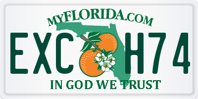 FL license plate EXCH74