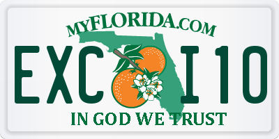 FL license plate EXCI10