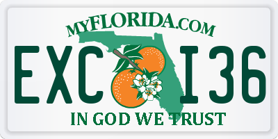 FL license plate EXCI36