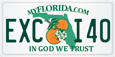 FL license plate EXCI40