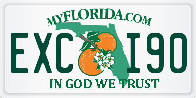 FL license plate EXCI90