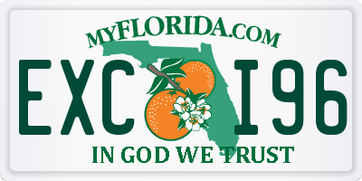 FL license plate EXCI96