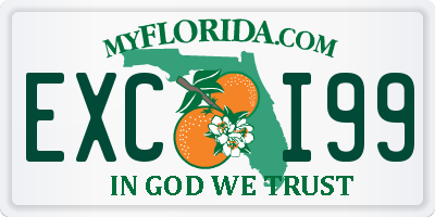 FL license plate EXCI99