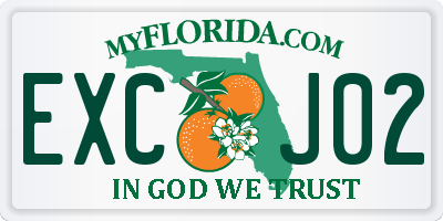 FL license plate EXCJ02
